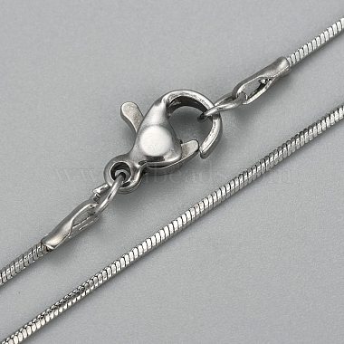 304 Stainless Steel Square Snake Chains Necklaces(NJEW-P170-01P-02)-2