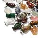 Natural & Synthetic Mixed Gemstone Pendants(G-B127-10P)-1