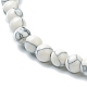 Bracelets extensibles en perles synthétiques howlite(BJEW-A117-A-10)-6