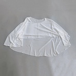 Detachable Chiffon Pullover Shawl for Women, White, 1430x660x2mm(AJEW-WH20067-124A)