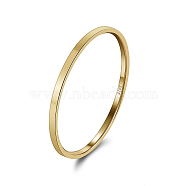925 Sterling Silver Plain Band Rings, with S925 Stamp, Real 14K Gold Plated, Wide: 1mm, US Size 7(17.3mm)(RJEW-P099-01A-G)