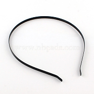 Electrophoresis Hair Accessories Iron Hair Band Findings, Black, 110mm(OHAR-Q042-008B-02)