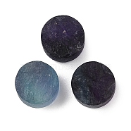 Natural Fluorite Cabochons, Flat Round, 10x8~9.5mm(G-K338-39A-04)