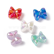 Opaque Acrylic Beads, AB Color, Bowknot, Mixed Color, 13.5x15x7.5mm, Hole: 3.8mm(OACR-C008-07)