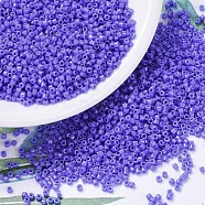 MIYUKI Delica Beads, Cylinder, Japanese Seed Beads, 11/0, (DB0661) Dyed Opaque Bright Purple, 1.3x1.6mm, Hole: 0.8mm, about 2000pcs/10g(X-SEED-J020-DB0661)