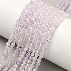 Natural Lavender Amethyst Beads Strands, Round, 3~3.5mm, Hole: 0.6mm, about 116pcs/strand, 14.96''(38cm)(G-K406-A01-3mm)