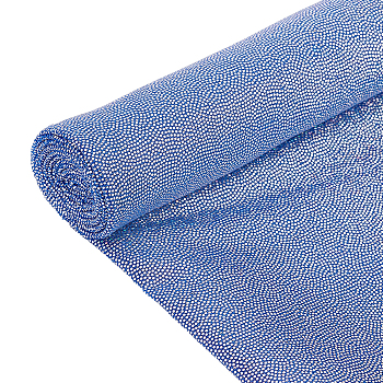 Laser Polyester Bronzing Fabric, for DIY Crafting and Clothing, Marine Blue, 150x0.03cm