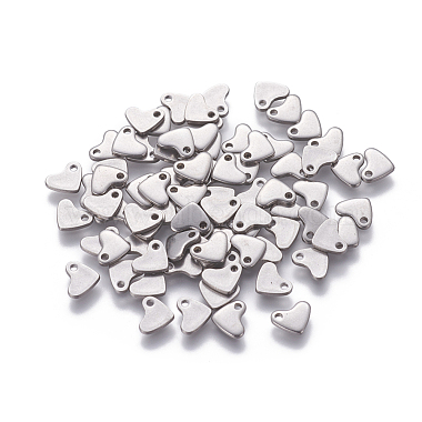 Stainless Steel Color Heart Stainless Steel Charms