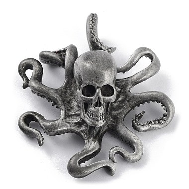 Antique Silver Octopus Alloy Pendants