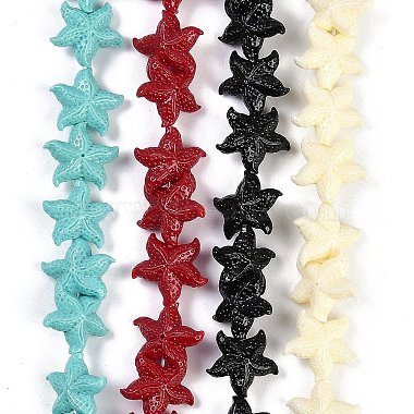 Mixed Color Starfish Synthetic Coral Beads