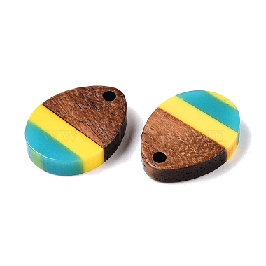 Epoxy Resin & Walnut Wood Pendants(RESI-N039-121B)-2