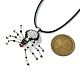 Braided Glass Seed Bead Spider Pendant Necklaces(NJEW-MZ00036-01)-3