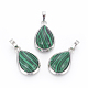 Pendentifs synthétiques en malachite(G-L512-C01)-1