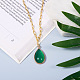 Mega Pet 6Pcs 6 Style Natural Green Oynx Agate Pendants(G-MP0001-02)-6