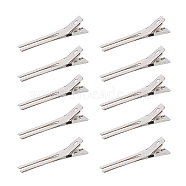 50Pcs Stainless Steel Alligator Hair Clip Findings, Nickel Free, Stainless Steel Color, 45x11x11mm(STAS-CJ0001-163)