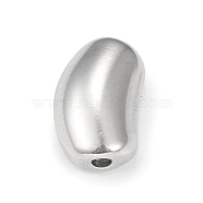 304 Stainless Steel Beads, Kidney Bean, Stainless Steel Color, 11x7x4.5mm, Hole: 1.6mm(STAS-F287-02P)