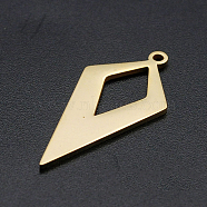 201 Stainless Steel Pendants, Kite Charms, Golden, 30x15mm(FIND-PW0003-02-21)