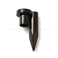 Ion Plating(IP) 304 Stainless Steel Glazed Cord End Caps, Bullet Shape, Gunmetal, 29.5x16.5x11.5mm, Hole: 6mm(STAS-M308-09C)