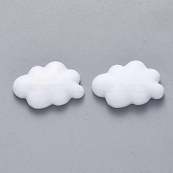 Resin Cabochons, Cloud, White, 22x14x6mm(X-CRES-T005-A-25B)