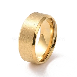 201 Stainless Steel Plain Band Rings for Women, Golden, Inner Diameter: 17mm(RJEW-I089-44G)