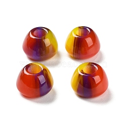 Resin European Large Hole Beads, Cone, Yellow, 10.5x14.5x14.5mm, Hole: 5mm(RESI-U009-03A-03)