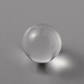 Glass Bead, No Hole, Round, Clear, 6mm