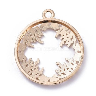 Zinc Alloy Open Back Bezel Pendants(X-PALLOY-E577-20KCG)-2