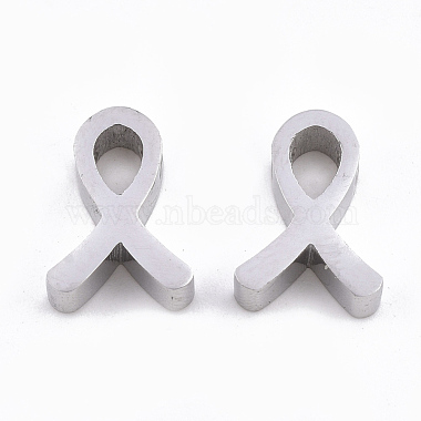 Stainless Steel Color Awareness Ribbon Stainless Steel Charms