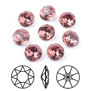 10mm Flat Round Glass Rhinestone Cabochons