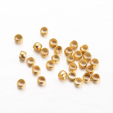 Rondelle Brass Crimp Beads(KK-L134-27G)-2