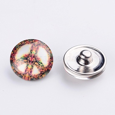 Mixed Flat Round Brass Jewelry Snap Buttons(SNAP-MSMC001-01)-2