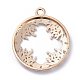 Zinc Alloy Open Back Bezel Pendants(X-PALLOY-E577-20KCG)-2