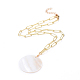Natural Freshwater Shell Pendant Necklaces(X-NJEW-JN02788)-1