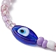 Evil Eye Lampwork & Glass Seed Braided Bead Bracelet(BJEW-JB09706)-4
