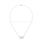 Number Necklace, 304 Stainless Steel 555 Pendants Necklace, Lucky Numerology Jewelry for Women, Stainless Steel Color, 18.42inch(46.8cm), Pendant: 13x26x1.5mm(NJEW-TAC0006-01P-05)