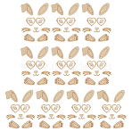 10Pcs Unfinished MDF Pieces, for Easter, Rabbit, BurlyWood, 8.5~35x8~44.5x2.5~3mm(WOOD-MA0001-02)