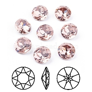 Pointed Back & Back Plated K9 Glass Rhinestone Cabochons, Grade A, Faceted, Flat Round, Vintage Rose, 10x5mm(RGLA-J012-10mm-319)