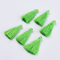 Polyester Tassel Pendant Decorations, Lime, 30~35mm(FIND-S260-D06)