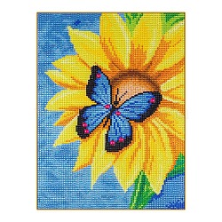 DIY Diamond Painting Kit, Including Resin Rhinestones Bag, Diamond Sticky Pen, Tray Plate and Glue Clay, Butterfly, 400x300mm(PW-WG92224-01)