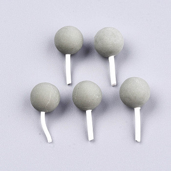 Handmade Polymer Clay 3D Lollipop Embellishments, for Party DIY Decorations, Gray, 21~26x10.5mm