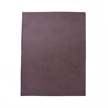 A5 PU Leather Fabric, Garment Accessories, for DIY Crafts, Saddle Brown, 20.5x15.3x0.06cm