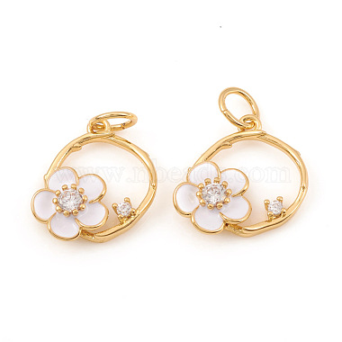 Brass Micro Pave Cubic Zirconia Charms(KK-I672-42)-2