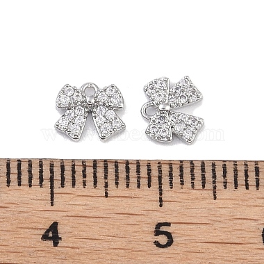 Brass Micro Pave Clear Cubic Zirconia Pendants(KK-K351-46C-P)-3