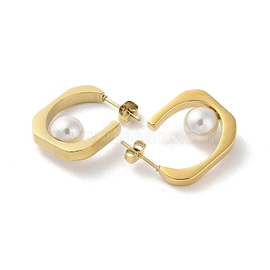 aretes de acero inoxidable con baño de iones (ip) 304(EJEW-M249-07G)-2