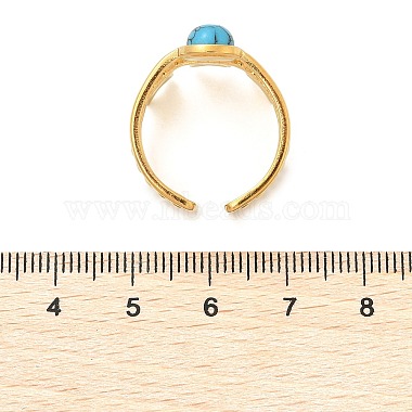 bagues en turquoise naturelle(RJEW-Q006-01E-G)-3