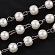 Handmade Glass Pearl Beaded Chains for Necklaces Bracelets Making(X-AJEW-JB00133-01)-1