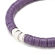 Handmade Polymer Clay Heishi Beads Stretch Bracelet for Women(BJEW-JB07526)-5