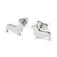 Boucles d'oreilles à tige en acier inoxydable anti-ternissement avec un joli petit animal 304(EJEW-B041-02G-P)-1