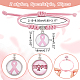 12Pcs 2 Style Breast Cancer Awareness Glass Charms Braided Bead Bracelet(BJEW-NB0001-08)-2
