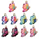 10pcs 5 pendentifs en alliage imprimés en couleurs(FIND-YW0001-95)-1